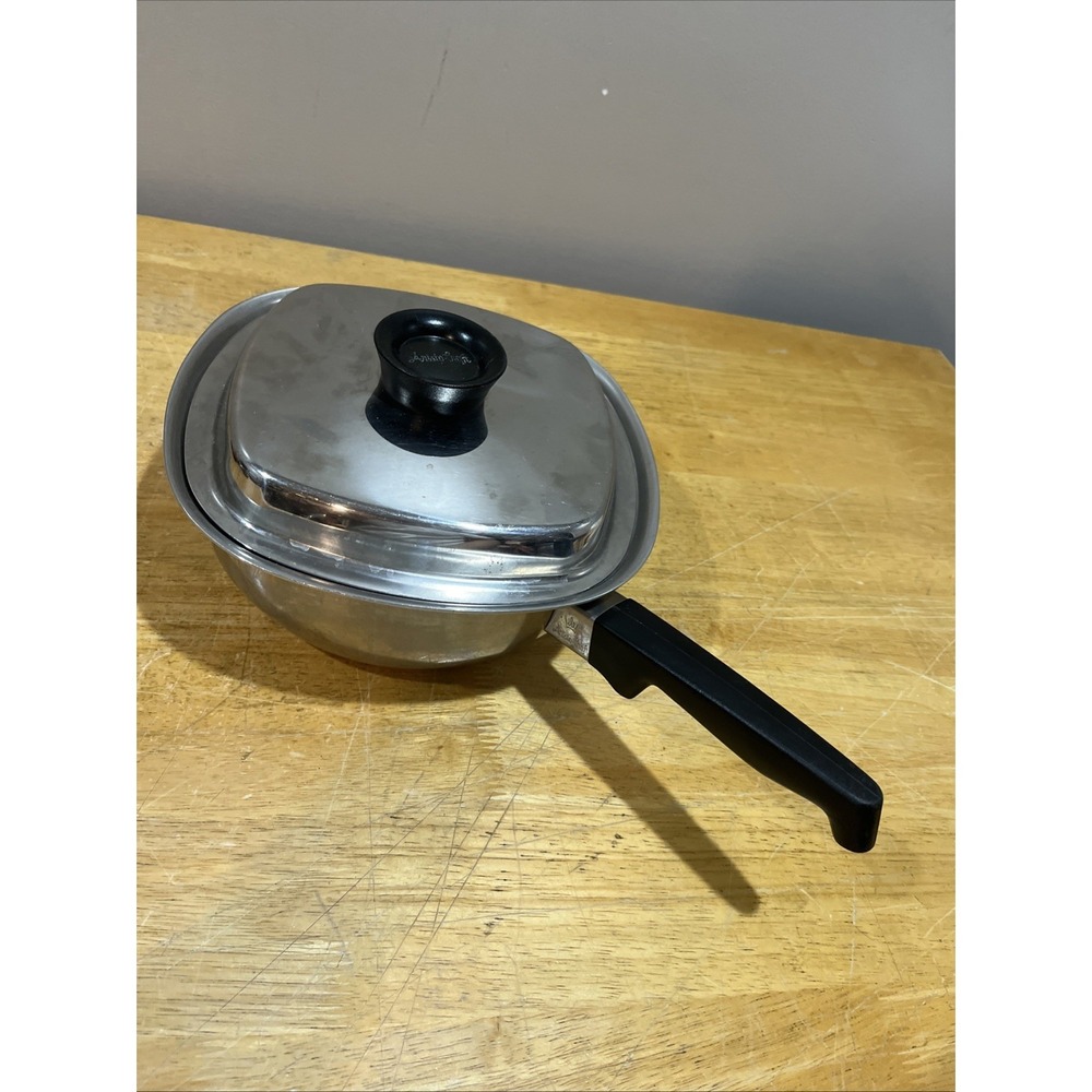VTG Aristo-Craft Square Stainless Steel 10 1/2" Frying Pan Skillet with‎ Lid #2